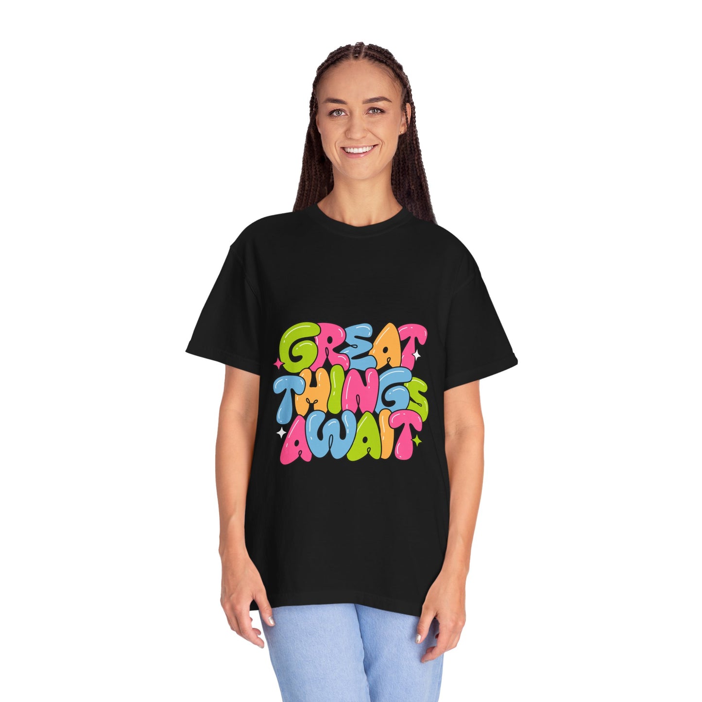 Great Things Await Unisex Garment-Dyed T-Shirt