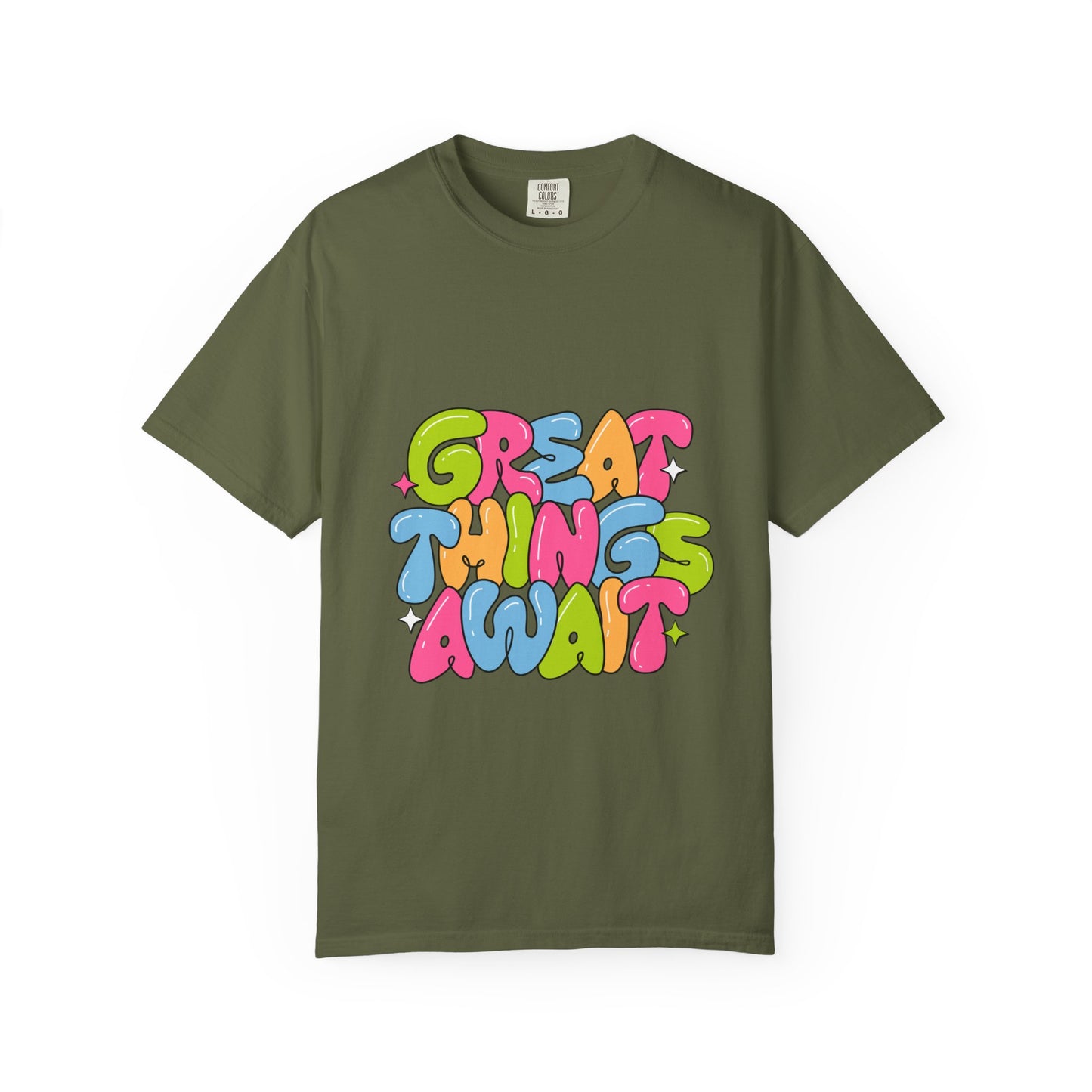 Great Things Await Unisex Garment-Dyed T-Shirt