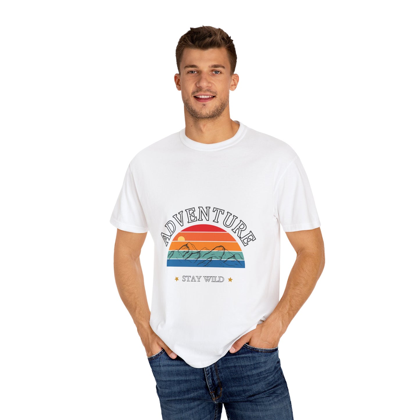Adventure Stay Wild Unisex Garment-Dyed T-Shirt