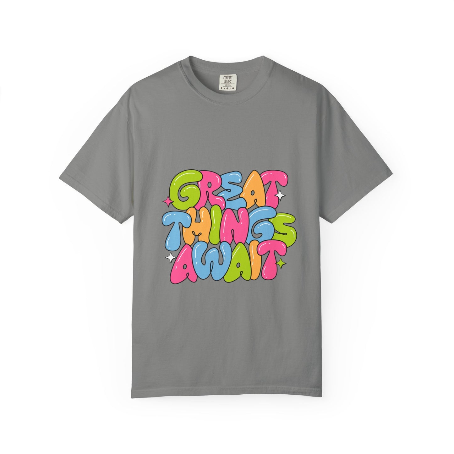 Great Things Await Unisex Garment-Dyed T-Shirt