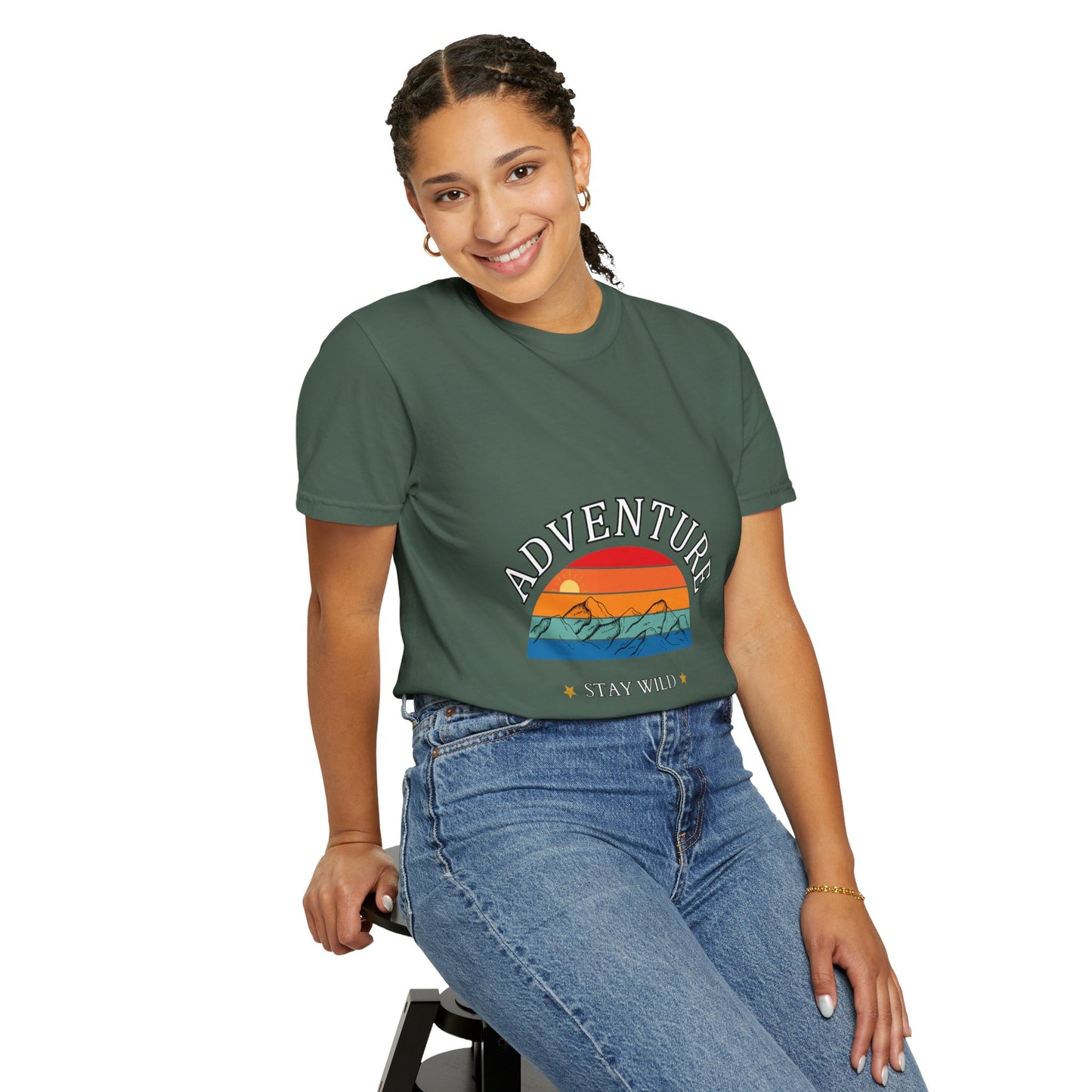 Adventure Stay Wild Unisex Garment-Dyed T-Shirt
